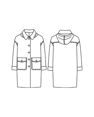 Выкройка: женское пальто арт. ВКК-2688-8-ВП0449
