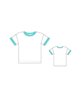 Выкройка: футболка детская с отворотами арт. ВКК-2702-34-ВП0461