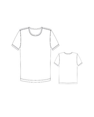 Выкройка: футболка мужская_M-T1 арт. ВКК-4561-1-ВП1355