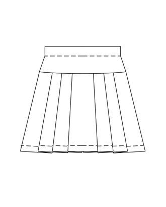 Выкройка школьной юбки в складку на кокетке (Шитье и крой)