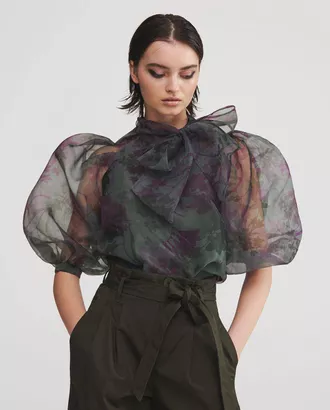 Купить Выкройка: блуза с объемными рукавами арт. ВКК-4274-14-ВП1166 оптом в Казахстане