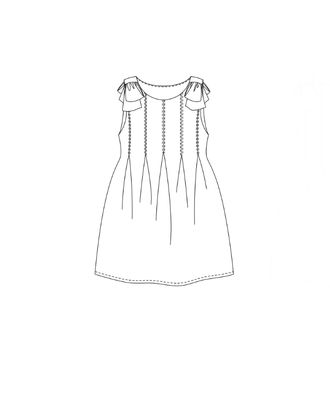 Выкройка: платье со складками_DET67 арт. ВКК-4710-1-ВП1432