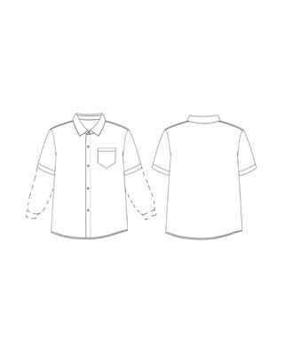 Выкройка: рубашка с коротким и длинным рукавом_61 арт. ВКК-4694-14-ВП1412