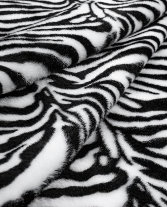 Купить Одежные ткани из полиэстера с узором зебра Мех "Велоба" арт. МХ-18-1-10867.001 оптом в Гомеле