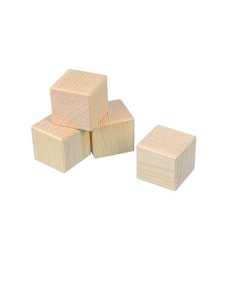 Заготовки для декорирования "Кубики" сосна 5,5x5,5см 4шт. арт. ТЗД-100-1-39908 Заготовки для декорирования "Кубики" сосна 5,5x5,5см 4шт. арт. ТЗД-100-1-39908