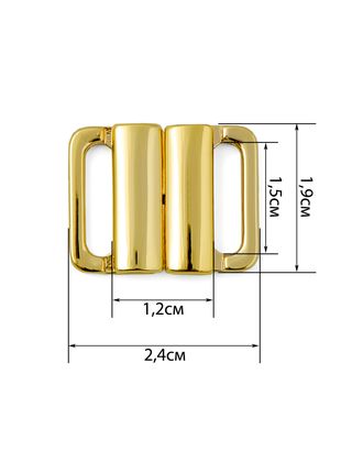 Застежка д/купальника металл ш.1,5см 25шт (золотой) арт. ЗАС-19-1-41384