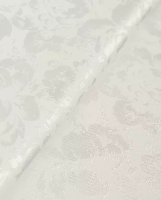 Купить Молочные свадебные ткани Атлас жаккард "Моар" цветы арт. ЖКА-6-16-7036.002 оптом в Казахстане
