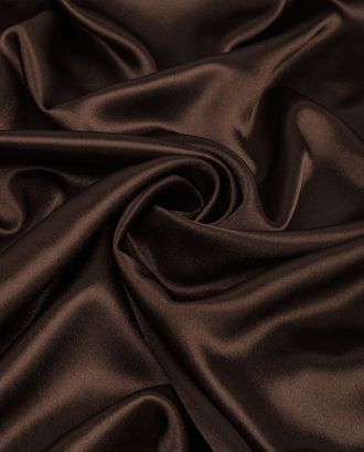 Купить Ткань атлас однотонный коричневого цвета из Китая Креп сатин арт. АКС-1-9-9265.016 оптом в Бресте