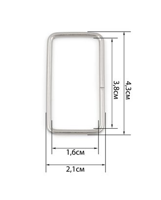 Рамка металл ш.3,8см 100шт (никель) арт. МРОПМ-3-1-42173