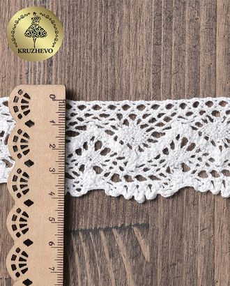Тесьма вязаная KRUZHEVO ш.4,5см уп.10м (белый) арт. ТД-80-1-41908 в Караганде Купить Тесьма вязаная KRUZHEVO ш.4,5см уп.10м (белый) арт. ТД-80-1-41908 оптом в Караганде