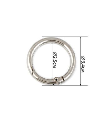 Карабин-кольцо ш.2,5см (12шт) арт. КДМ-3-1-38048.001