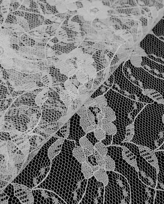 Купить Ткань Новый год кружевное полотно белого цвета из полиэстера Гипюр Джаз  Д-1 арт. КПГН-62-2-20070.004 оптом в Казахстане