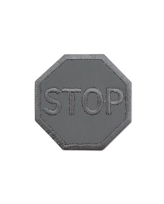 Аппликация термо "Stop" р.4.9х4,9см (в упаковке 10 шт.) арт. АТ-31-1-46200
