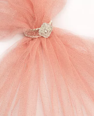 Купить Ткани для нарядных платьев цвет персиковый Сетка "Бриллиант" арт. ФТН-8-13-6229.007 оптом в Казахстане