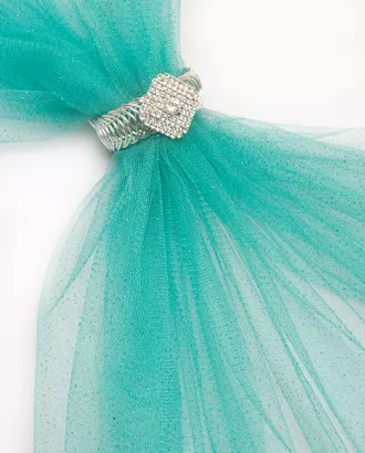 Купить Ткани для вечерних, выпускных, свадебных платьев цвет мятный Сетка "Бриллиант" арт. ФТН-8-8-6229.020 оптом в Казахстане