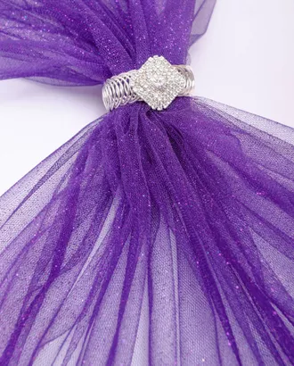 Купить Ткань для аксессуаров цвет фиолетовый Сетка "Бриллиант" арт. ФТН-8-12-6229.005 оптом в Казахстане