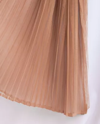 Купить Ткани для нарядных платьев цвет персиковый Сетка плиссе арт. СП-338-11-20631.011 оптом в Казахстане
