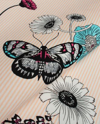 Купить Поплин-стрейч принт "Бабочки" арт. ППП-105-1-20845.001 оптом в Павлодаре