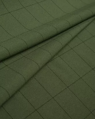 Купить Ткань костюмные оттенок оливковый Креп "Булгари" клетка арт. КРП-99-4-20672.004 оптом в Казахстане