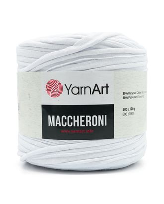Пряжа YarnАrt 'Maccheroni' 600гр +/-100 (90% восстановленный хлопок, 10% полиэстер) (1 белоснежно-белый) арт. АРС-45557-1-АРС0001050633
