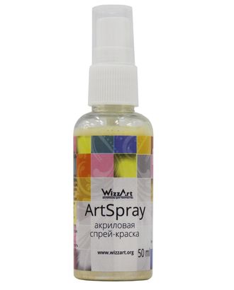 Спрей-Краска ArtSpray, слоновая кость перламутровый 50мл Wizzart арт. АРС-53129-1-АРС0001117982