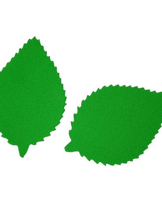 фом8-1-1 Заготовка из фоамирана 'Лист пильчатый', 5х3 см,10шт, зелёный арт. АРС-7509-1-АРС0001137280