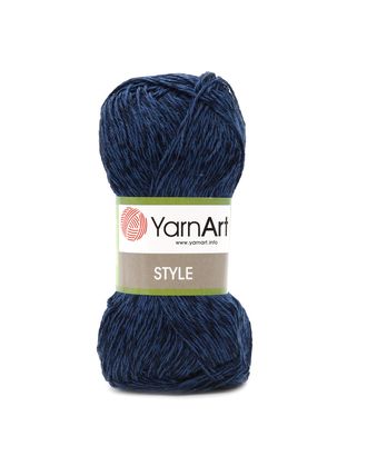 Пряжа YarnArt 'Style' 50гр 185м (67% хлопок, 33% вискоза) (670 темно-синий) арт. АРС-46365-1-АРС0001146496