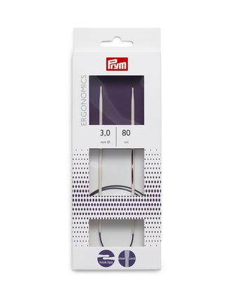 215802 Спицы круговые Ergonomics, 3мм/80 Prym арт. АРС-34335-1-АРС0001170639 215802 Спицы круговые Ergonomics, 3мм/80 Prym арт. АРС-34335-1-АРС0001170639