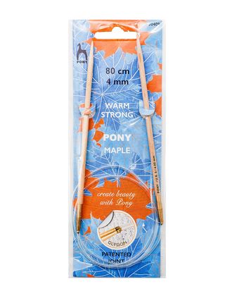30409 Спицы вязальные круговые 4,00мм*80см, клен PONY арт. АРС-12526-1-АРС0001200322 30409 Спицы вязальные круговые 4,00мм*80см, клен PONY арт. АРС-12526-1-АРС0001200322