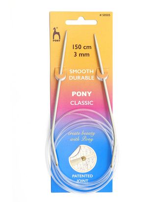 50505 Спицы вязальные круговые 3,00мм*150см, алюм. PONY арт. АРС-12991-1-АРС0001204680 50505 Спицы вязальные круговые 3,00мм*150см, алюм. PONY арт. АРС-12991-1-АРС0001204680