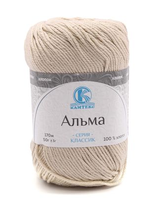 Пряжа Камтекс 'Альма' 50гр. 170м. (100% хлопок) (006 светло-бежевый) арт. АРС-52641-1-АРС0001216023