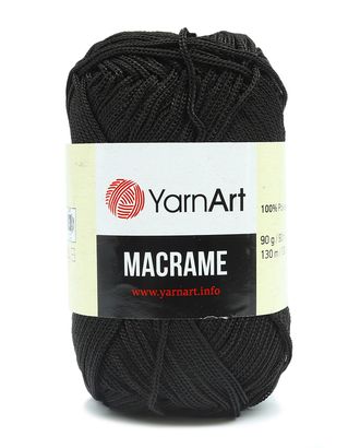 Пряжа YarnArt 'Macrame' 90гр 130м (100% полиэстер) (148 черный) арт. АРС-47135-1-АРС0001220341