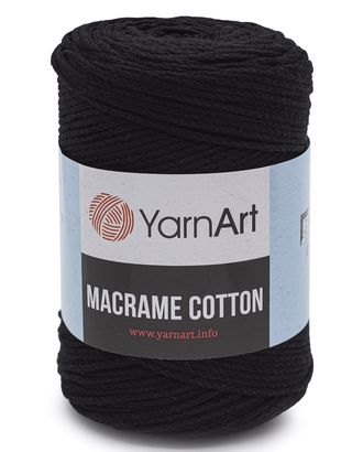 Пряжа YarnArt 'Macrame Cotton' 250гр 225м (80% хлопок, 20% полиэстер) (750 черный) арт. АРС-51734-1-АРС0001220360