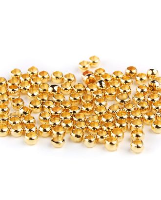 Зажимные бусины 2,5мм, 100шт/уп, Astra&Craft (яркое золото) арт. АРС-56346-1-АРС0001223709