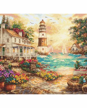 Leti962 Набор для вышивания LetiStitch 'Коттедж у моря' 42*32см арт. АРС-44076-1-АРС0001227741