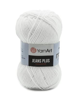 Пряжа YarnArt 'Jeans Plus' 100гр 160м (55% хлопок, 45% полиакрил) (62 белоснежный) арт. АРС-47786-1-АРС0001233785