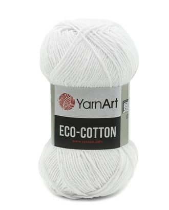 Пряжа YarnArt 'Eco Cotton' 100гр 220м (80% хлопок, 20% полиэстер) (760 белый) арт. АРС-44133-1-АРС0001234117