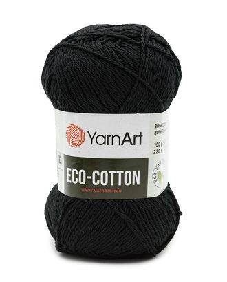 Пряжа YarnArt 'Eco Cotton' 100гр 220м (80% хлопок, 20% полиэстер) (761 черный) арт. АРС-47807-1-АРС0001234118