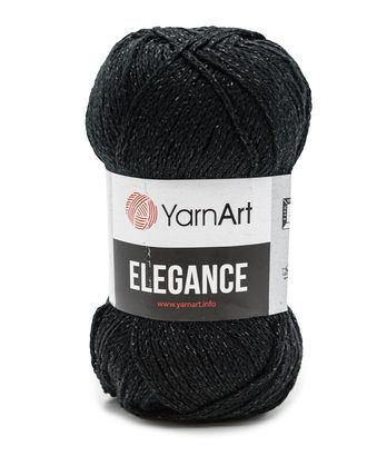 Пряжа YarnArt 'Elegance' 50гр 130м (88% хлопок, 12% металлик) (104 черный) арт. АРС-47812-1-АРС0001234131