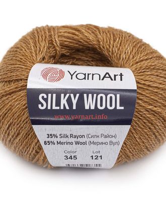 Пряжа YarnArt 'Silky Wool' 25гр 190м (35% шелковая вискоза, 65% шерсть мериноса) (345 горчичный) арт. АРС-47886-1-АРС0001234257