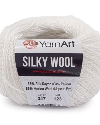 Пряжа YarnArt 'Silky Wool' 25гр 190м (35% шелковая вискоза, 65% шерсть мериноса) (347 белый) арт. АРС-57287-1-АРС0001234258