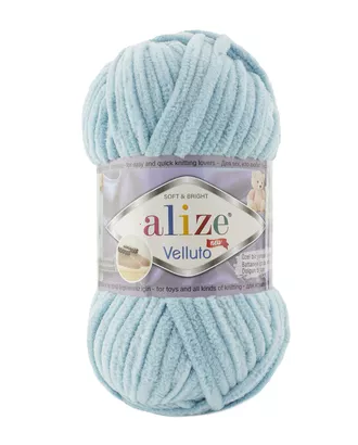 Купить Пряжа Alize 'Velluto' 100гр. 68м. (100% микрополиэстер) (414 лазурный) арт. АРС-44311-1-АРС0001250143 оптом в Казахстане