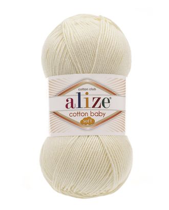 Пряжа ALIZE 'COTTON BABY SOFT ' 100гр. 270м (50% Хлопок - 50% Акрил) (62 молочный) арт. АРС-58543-1-АРС0001250168