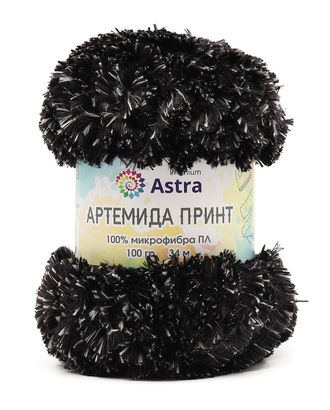 Пряжа Astra Premium 'Артемида Принт' 100гр 34м (100% микрофибра ПЛ) (01 черный/бежевый) арт. АРС-57651-1-АРС0001281525