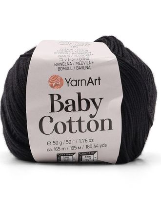Пряжа YarnArt 'Baby Cotton' 50гр 165м (50% хлопок, 50% акрил) (460 черный) арт. АРС-54427-1-АРС0001285510