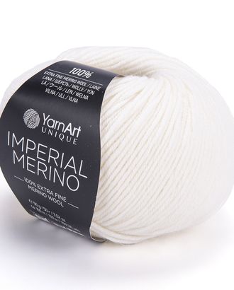 Пряжа YarnArt 'Imperial Merino' 50гр 100м (100% тонкая мериносовая шерсть) (3302 белый) арт. АРС-58223-1-АРС0001290438