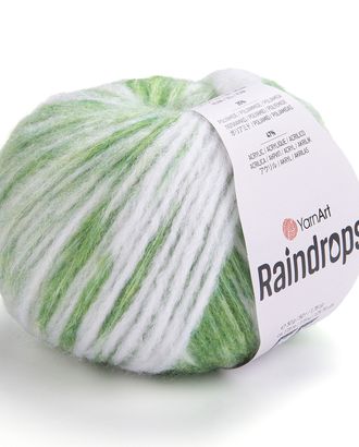 Пряжа YarnArt 'Raindrops' 50гр 115м (18% шерсть, 35% полиамид, 47% акрил) (2912 зеленый меланж) арт. АРС-58236-1-АРС0001290473