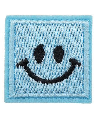 LA527 Термоаппликация 'Кубик с улыбкой' 35мм*35мм (Blue (синий)) арт. АРС-59901-1-АРС0001295958