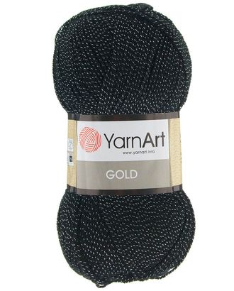 Пряжа YarnArt 'Gold' 100гр 400м (92% акрил, 8% металлик) (13284 черн./серебро) арт. АРС-50176-1-АРС0000824447