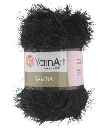 Пряжа YarnArt 'Samba' травка 100гр 150м (100% полиэстер) (02 черный) арт. АРС-50375-1-АРС0000836122